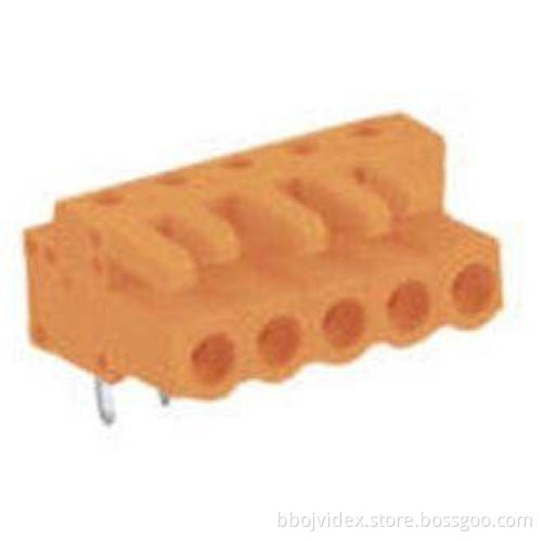 250V 12A Female Right Angle Solder MCS Connector , Pin Size